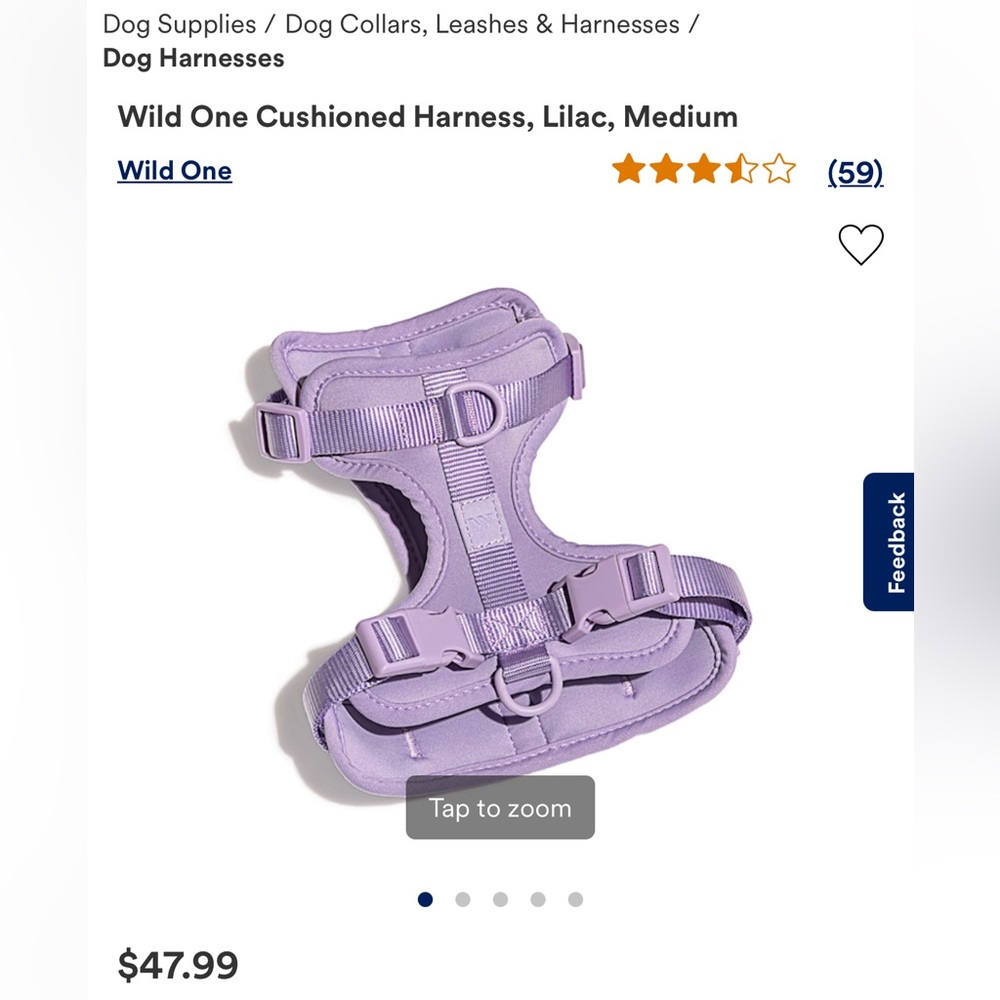 Purple Dog Harness - Picture 2 of 7
